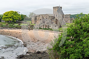 Abbey at Inchcolm Island in Scottish Firth of Forth