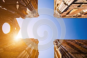 The Abbey of Saint Galgano (Abbazia di San Galgano), a Cistercian Monastery in Tuscany, Italy