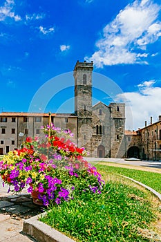 Abbey of San Salvatore in the town of Abbadia San Salvatore, Italy