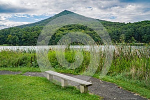 Abbott Lake and Sharp Top Mountain, Bedford County, Virginia, USA