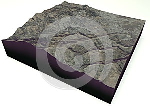 Abbottabad, Pakistan, satellite view, map.