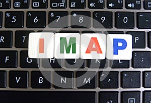 Abbreviation IMAP on keyboard background photo