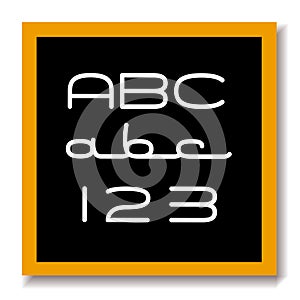 ABC 123 education black board
