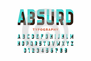 Impossible shape font design