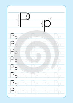 ABC Alphabet letters tracing worksheet with alphabet letters. Basic writing practice for kindergarten kids A4 paper ready to print