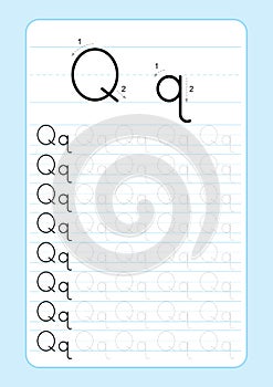 ABC Alphabet letters tracing worksheet with alphabet letters. Basic writing practice for kindergarten kids A4 paper ready to print