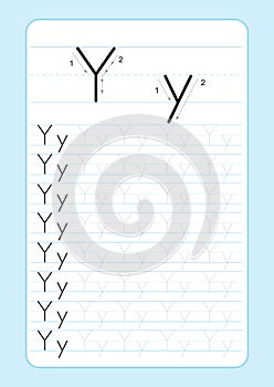 ABC Alphabet letters tracing worksheet with alphabet letters. Basic writing practice for kindergarten kids A4 paper ready to print