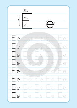 ABC Alphabet letters tracing worksheet with alphabet letters. Basic writing practice for kindergarten kids A4 paper ready to print