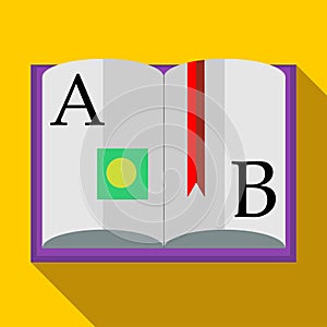 ABC Book icon in flat style