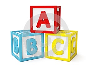 ABC building blocks isolated