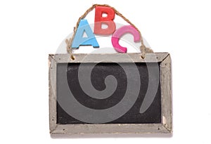 Abc with chalk board