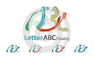 Abc company logo set. Vector illustration