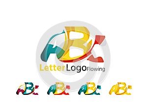 Abc company logo set. Vector illustration