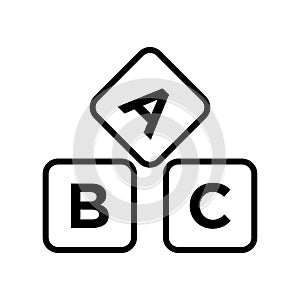 abc cubes icon vector design template in white background