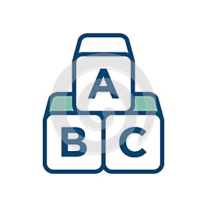 abc cubes icon vector design template in white background