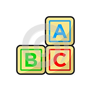 abc cubes icon vector design template in white background
