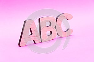 ABC. Education and back to school concept. Free copy space.