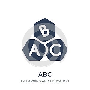 Abc icon. Trendy flat vector Abc icon on white background from E