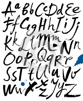 ABC. Letters of the alphabet written with a brush