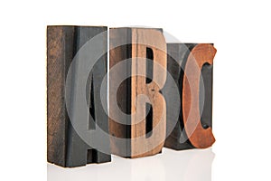 ABC in print letters