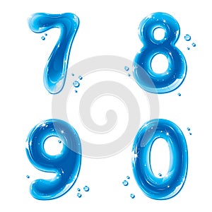 ABC series - Water Liquid Numbers - 7 8 9 0