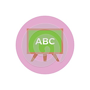 ABC vector flat color icon
