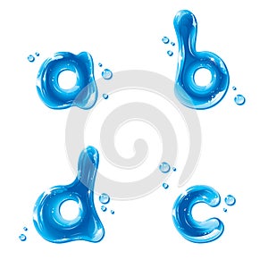 ABC - Water Liquid Set - Small Letters a b c d