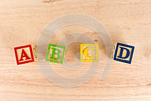 ABC wooden blocks