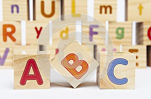 ABC Wooden spelling blocks