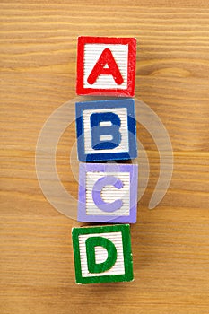 ABCD wooden toy block photo