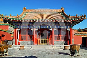 The abcient buildings of the imperial palace of the Qing Dynasty in Shenyang