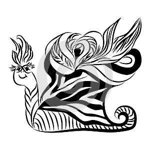 Abcstact doodle fish