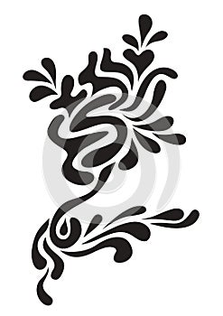 Abcstact doodle flower