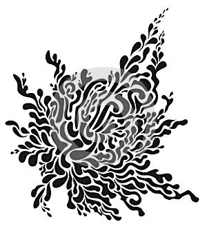 Abcstact doodle flower