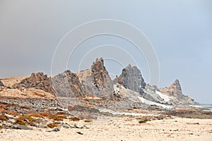 Abd al Kuri island rocks landscape