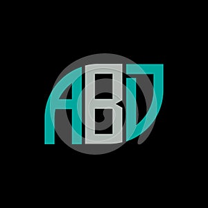 ABD letter logo design on black background.ABD creative initials letter logo concept.ABD letter design