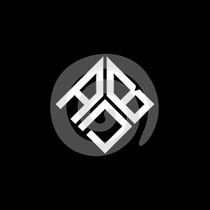 ABD letter logo design on black background. ABD creative initials letter logo concept. ABD letter design