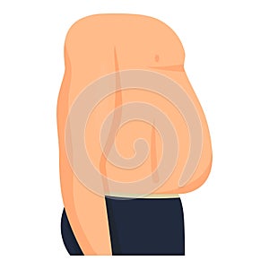 Abdomen liposuction icon cartoon vector. Care fit body