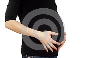 The abdomen of pregnant women
