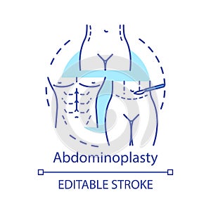 Abdominoplasty concept icon
