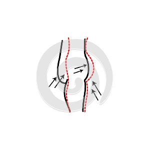 abdominoplasty, woman icon. Element of health care for mobile concept and web apps icon. Thin line icon for website design and photo