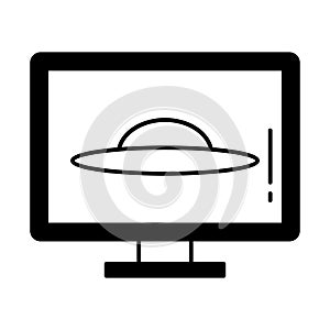 Abduction Glyph and Line mixing Vector icon which can easily modify or edit