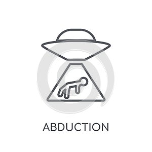 Abduction linear icon. Modern outline Abduction logo concept on