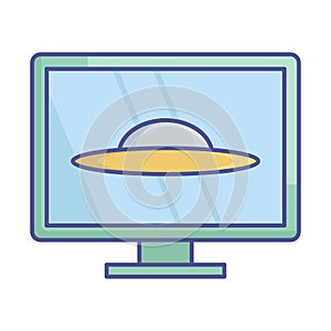 Abduction outline with color fill inside vector icon which can easily modify or edit