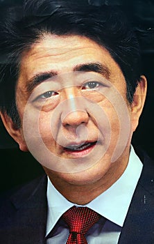 Abe Shinzo, prime minister of Japan, Hachioji, Japan