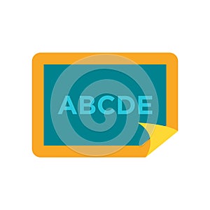 Abecedary icon vector isolated on white background, Abecedary si