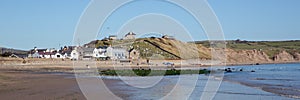 Aberdaron beach Llyn Peninsula Gwynedd Wales popular welsh coast seaside town panoramic view