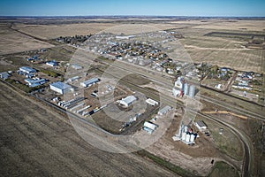 Aberdeen Aerial including the local grain elevator