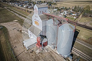 Aberdeen Aerial including the local grain elevator