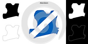 Aberdeen outline map